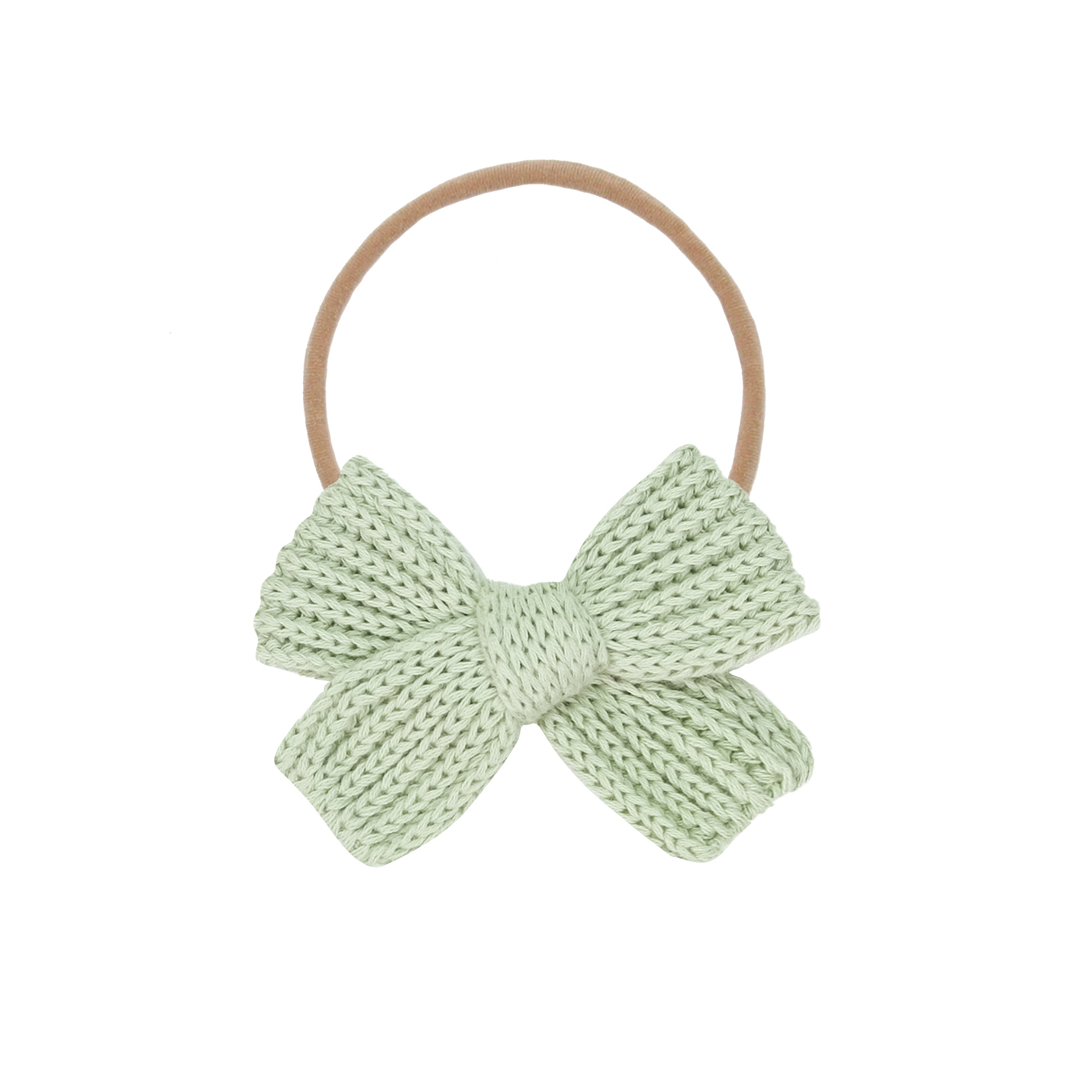 Sweater Bow - Sage Chunky Knit Headband