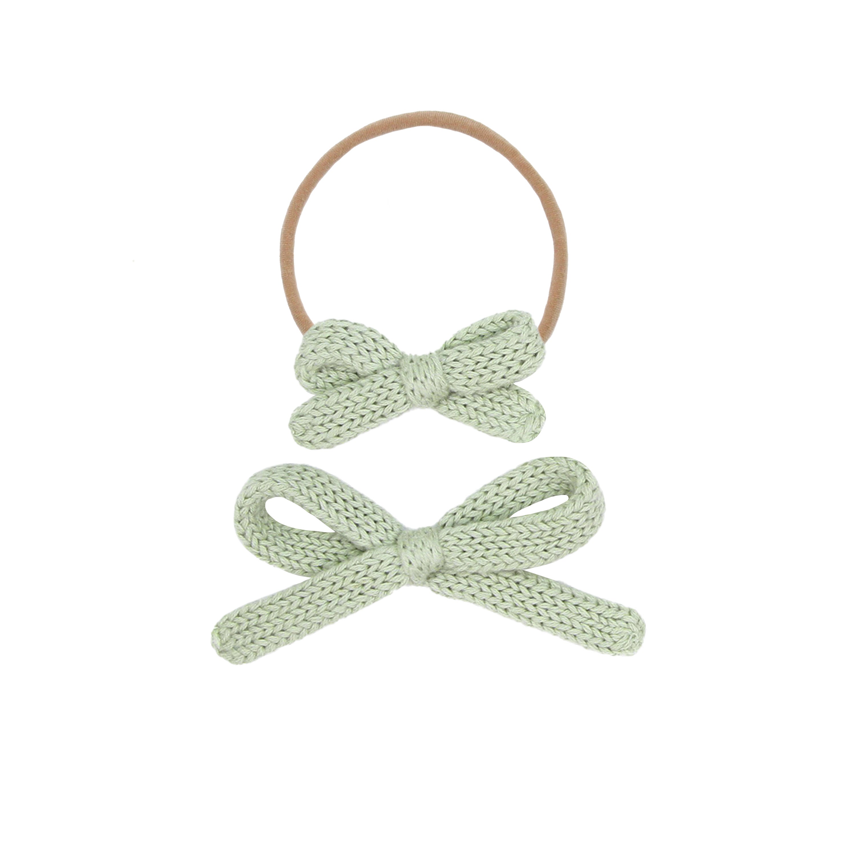 Sweater Bow - Sage Knit Headband