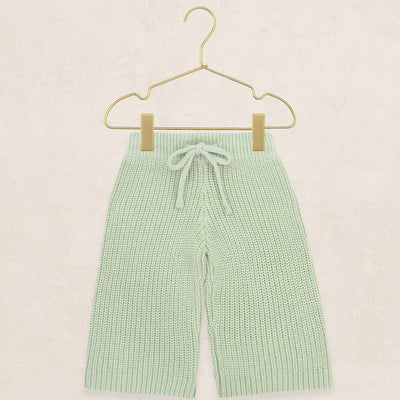 Knit Chunky Wide Leg Pants - Sage