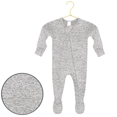 Sam Plush Knit Zipper Footies