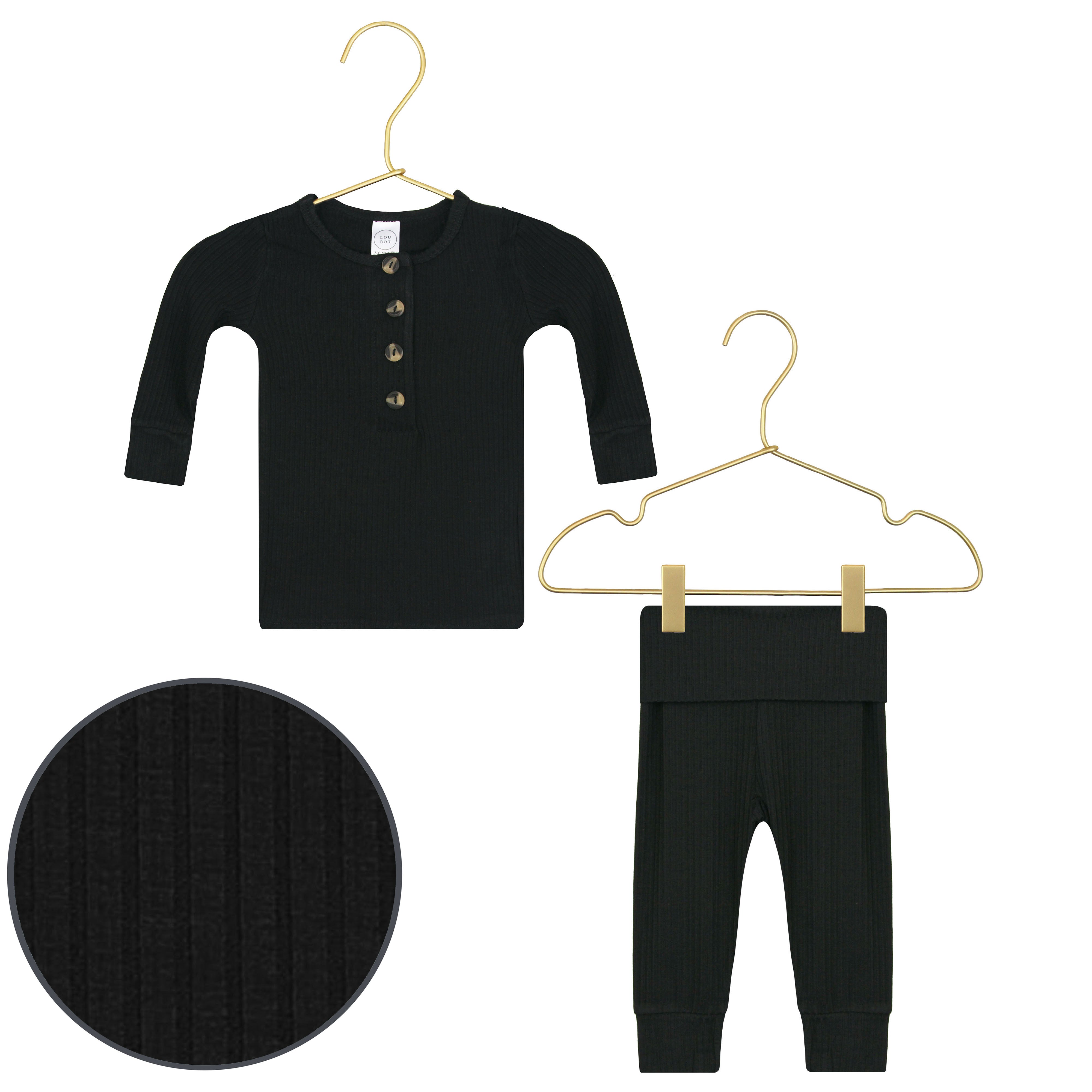 Saylor Ribbed Top + Bottoms