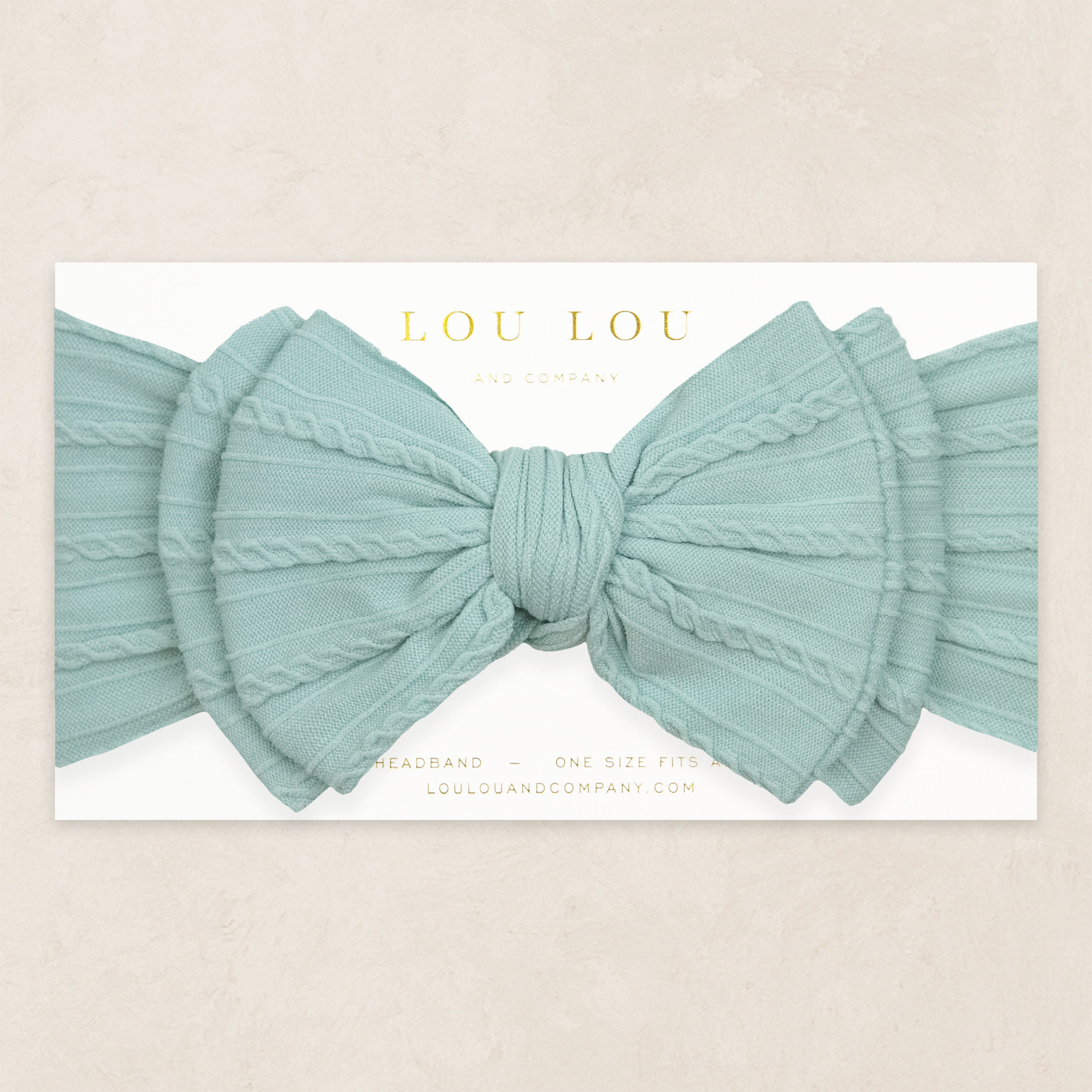 Cable Knit Headband - Sea Glass