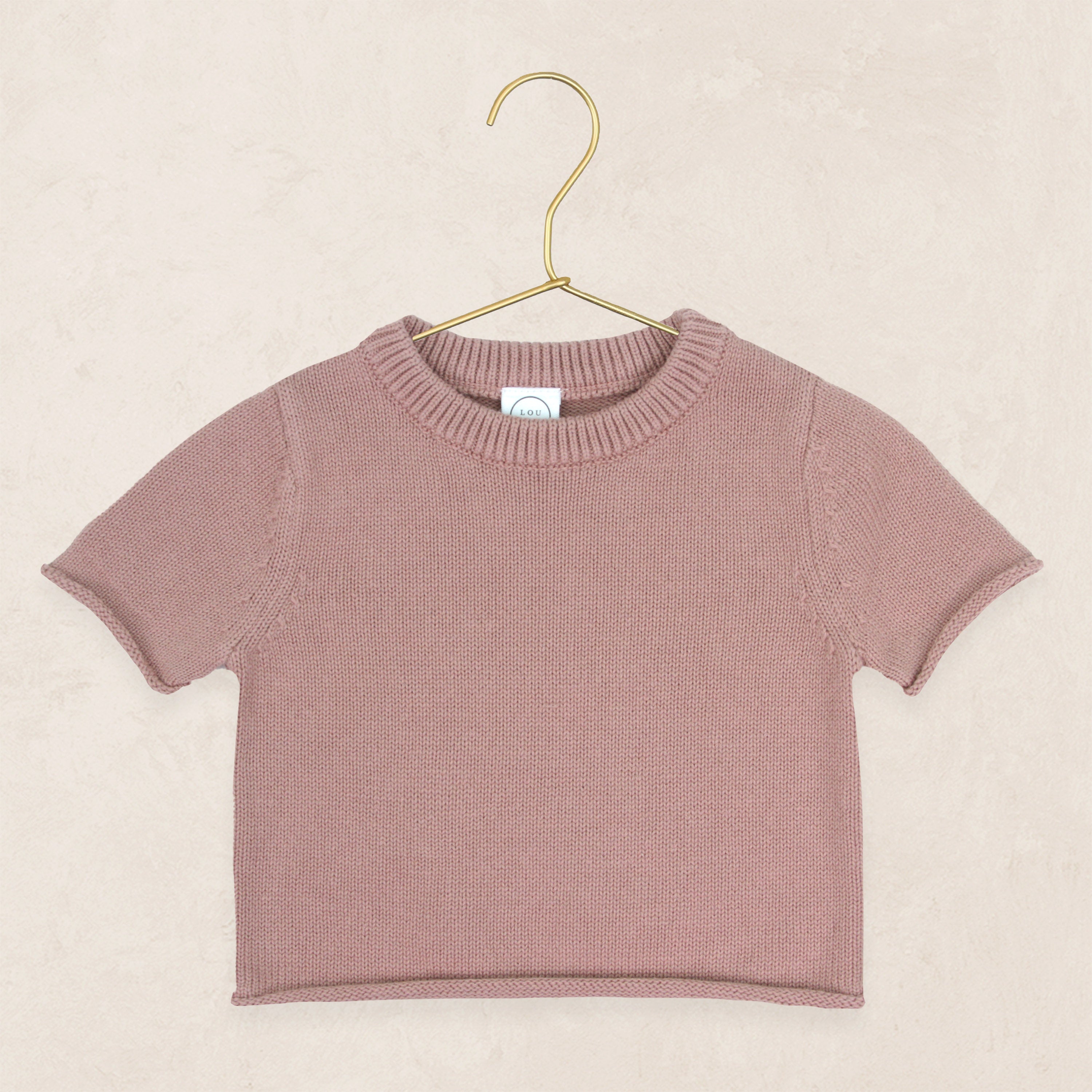 Knit Short Sleeve Tee - Mauve