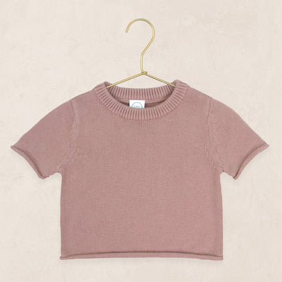 Knit Short Sleeve Tee - Mauve