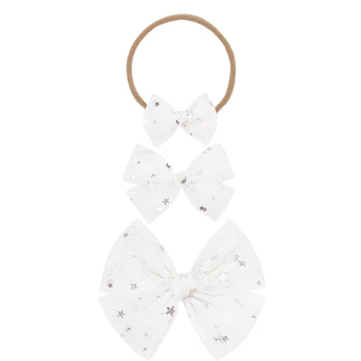 Tulle Bow - Metallic Star Headband