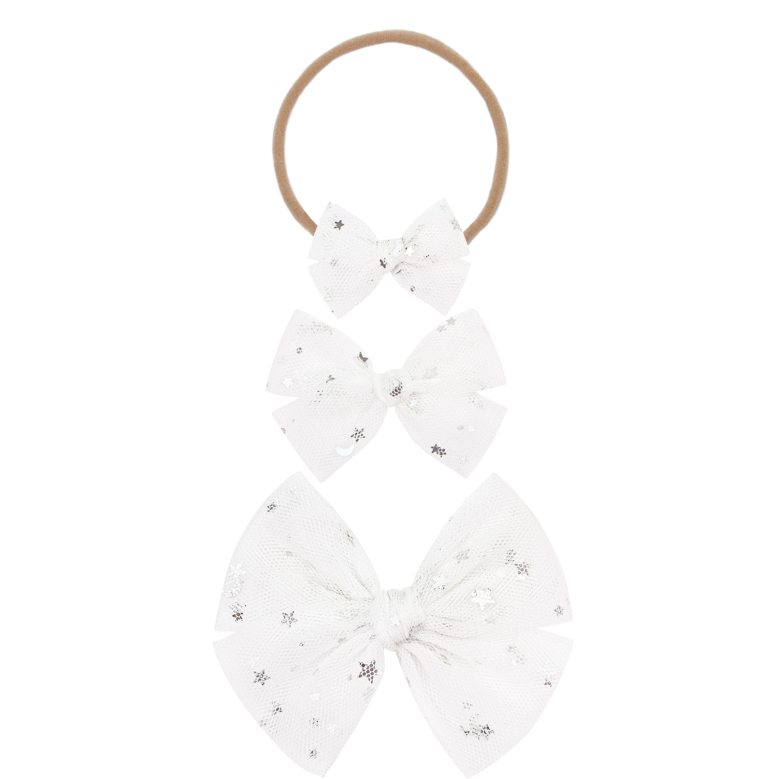 Tulle Bow - Metallic Star