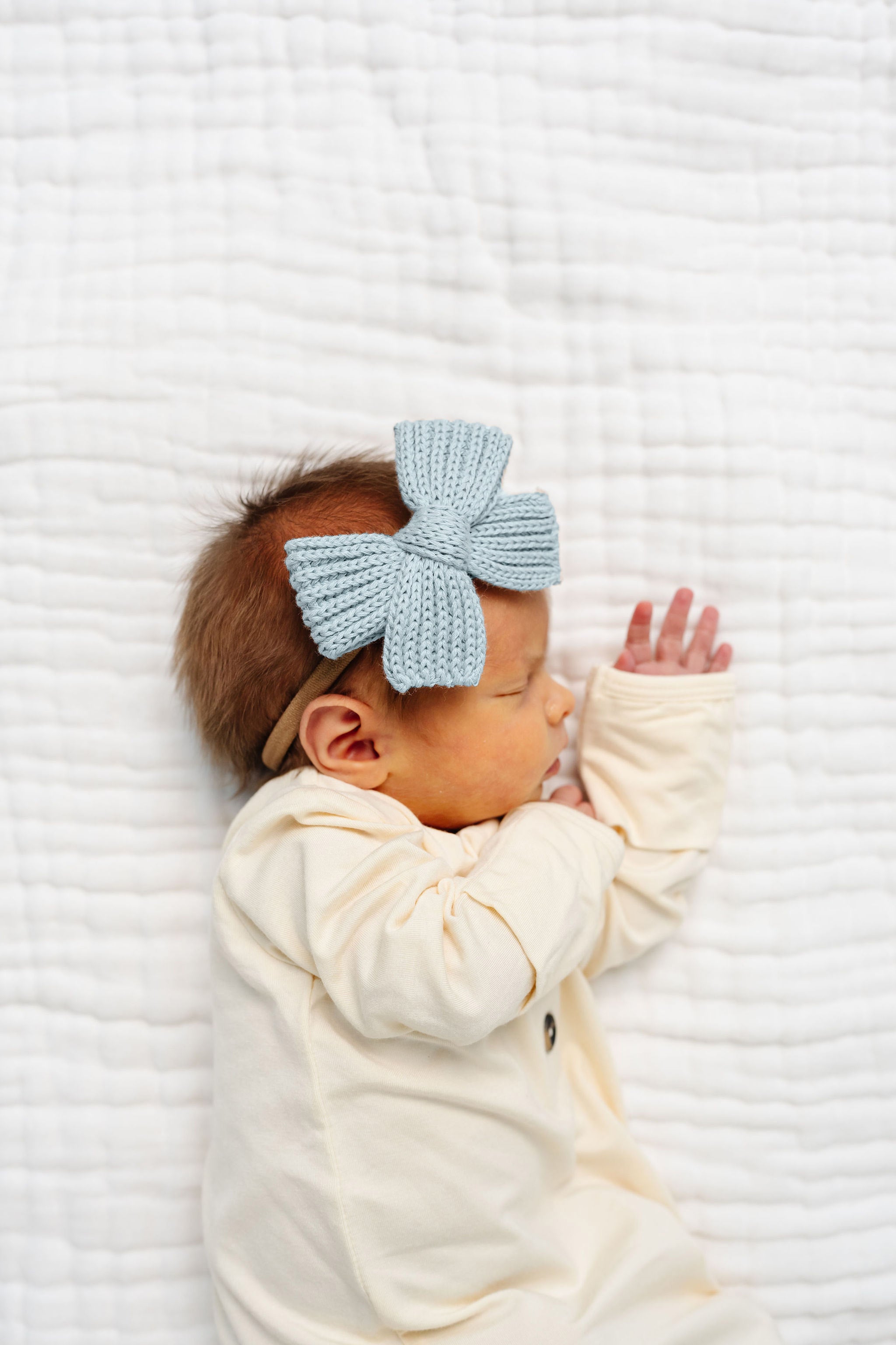Sweater Bow - Steele Chunky Knit Headband