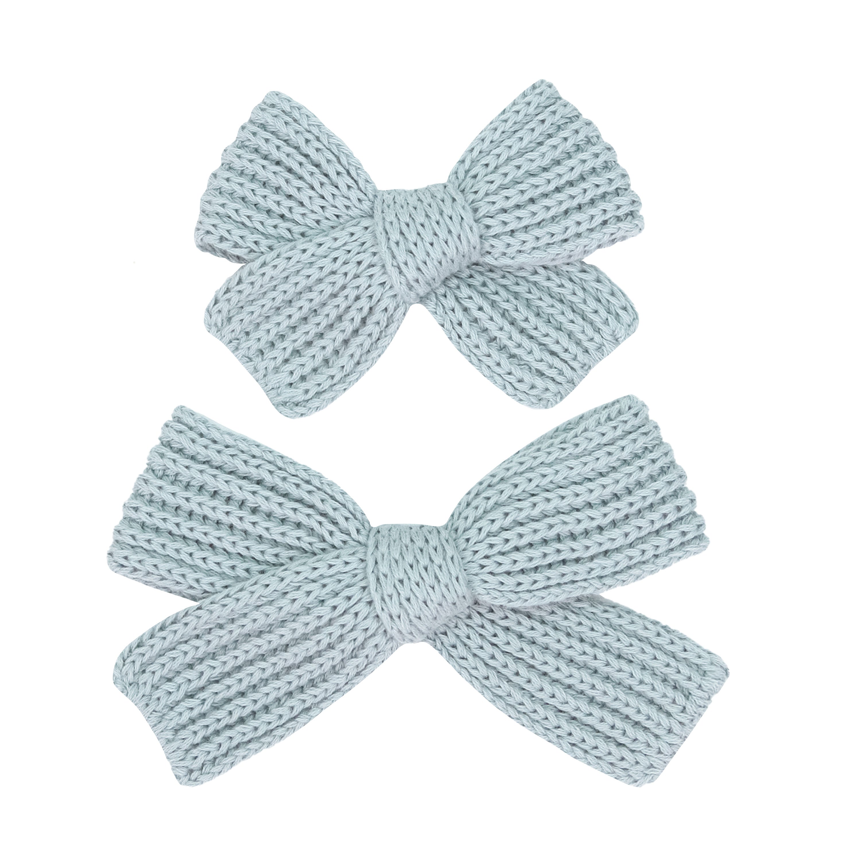 Sweater Bow - Steele Chunky Knit Clip