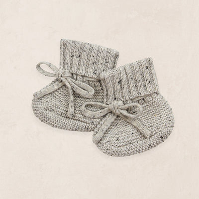 Knit Booties - Grey Speckle