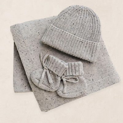 Knit Beanie Bundle - Grey Speckle