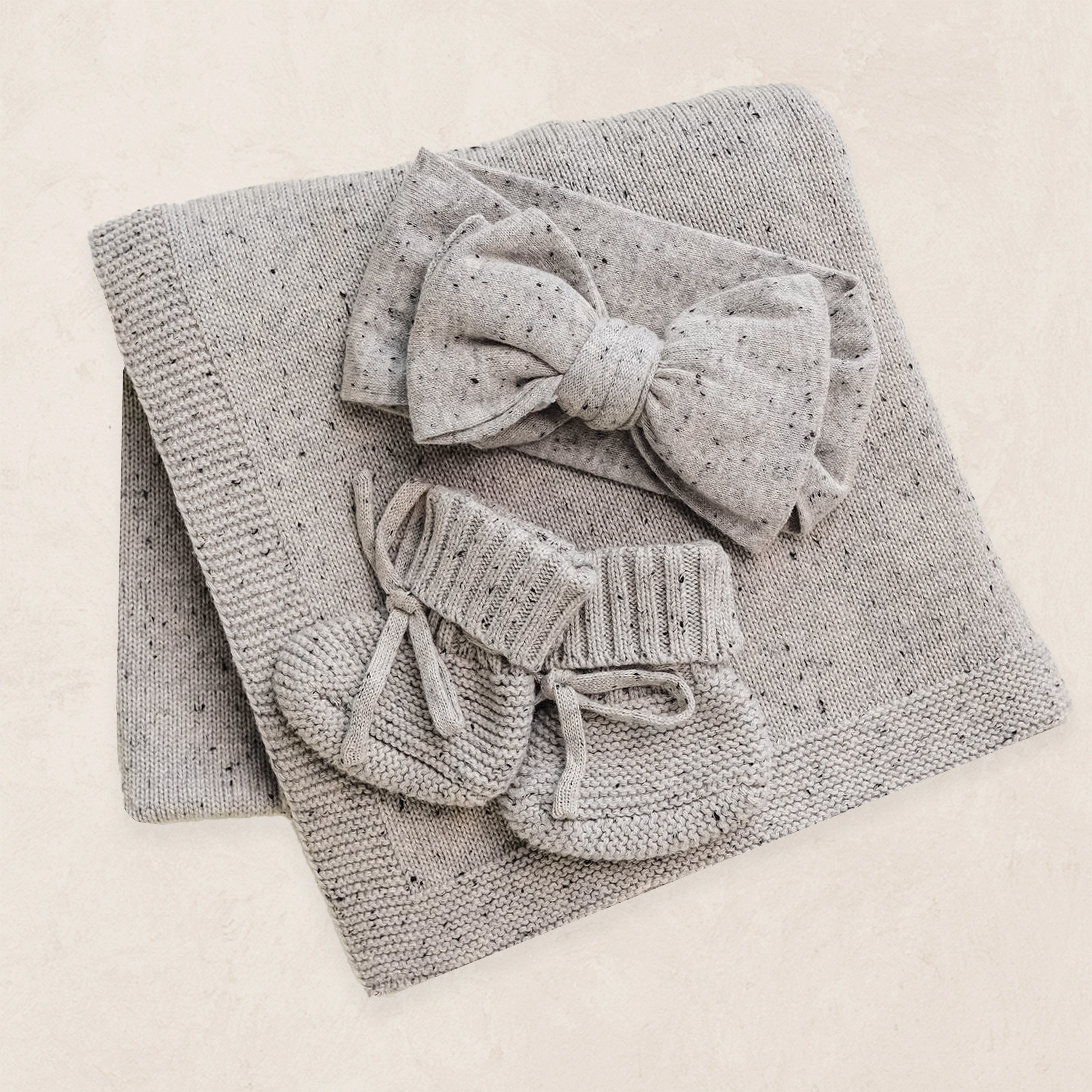 Knit Headband Bundle - Grey Speckle