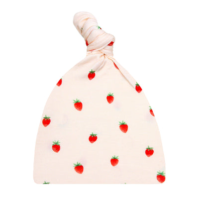 strawberry print junie top knot hat product image