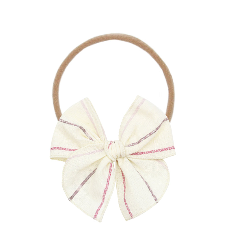Heirloom Bow - Purple Stripe Headband