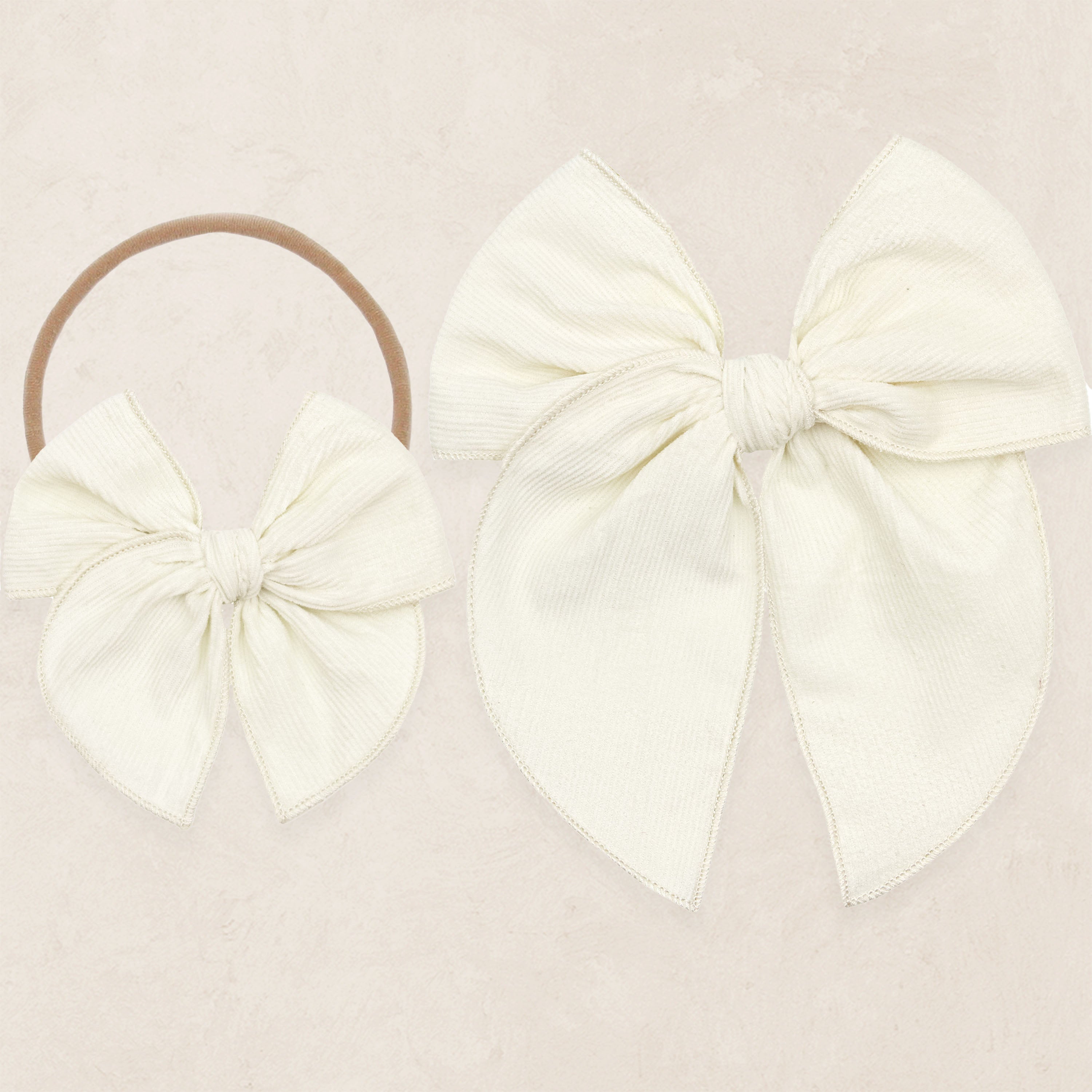 Heirloom Bow - Sugar Corduroy