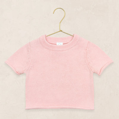 Knit Short Sleeve Tee - Blush
