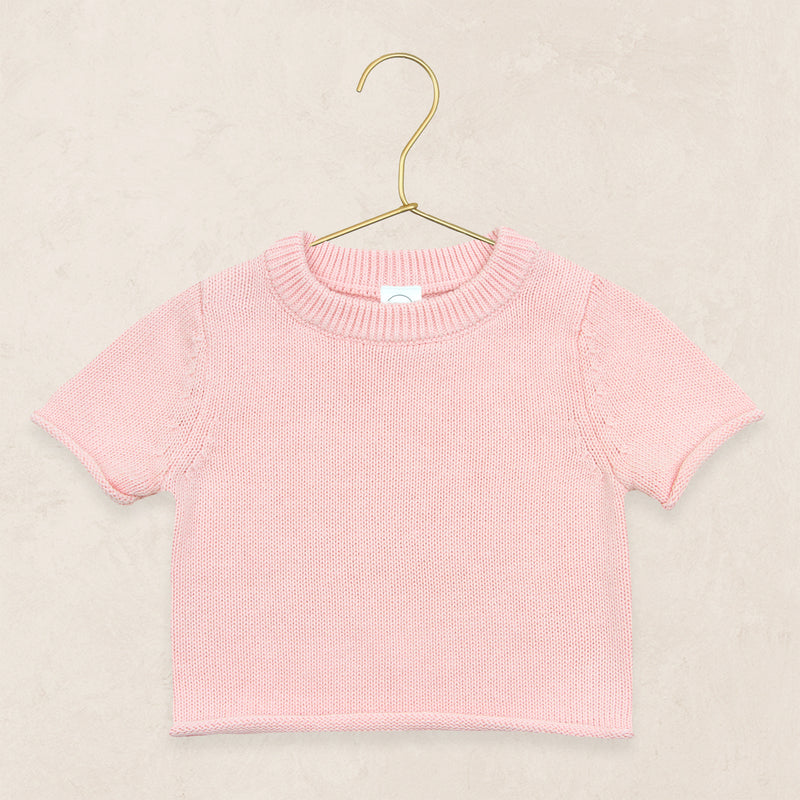 Knit Short Sleeve Tee - Blush