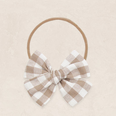 Adventure Bow - Taupe Gingham