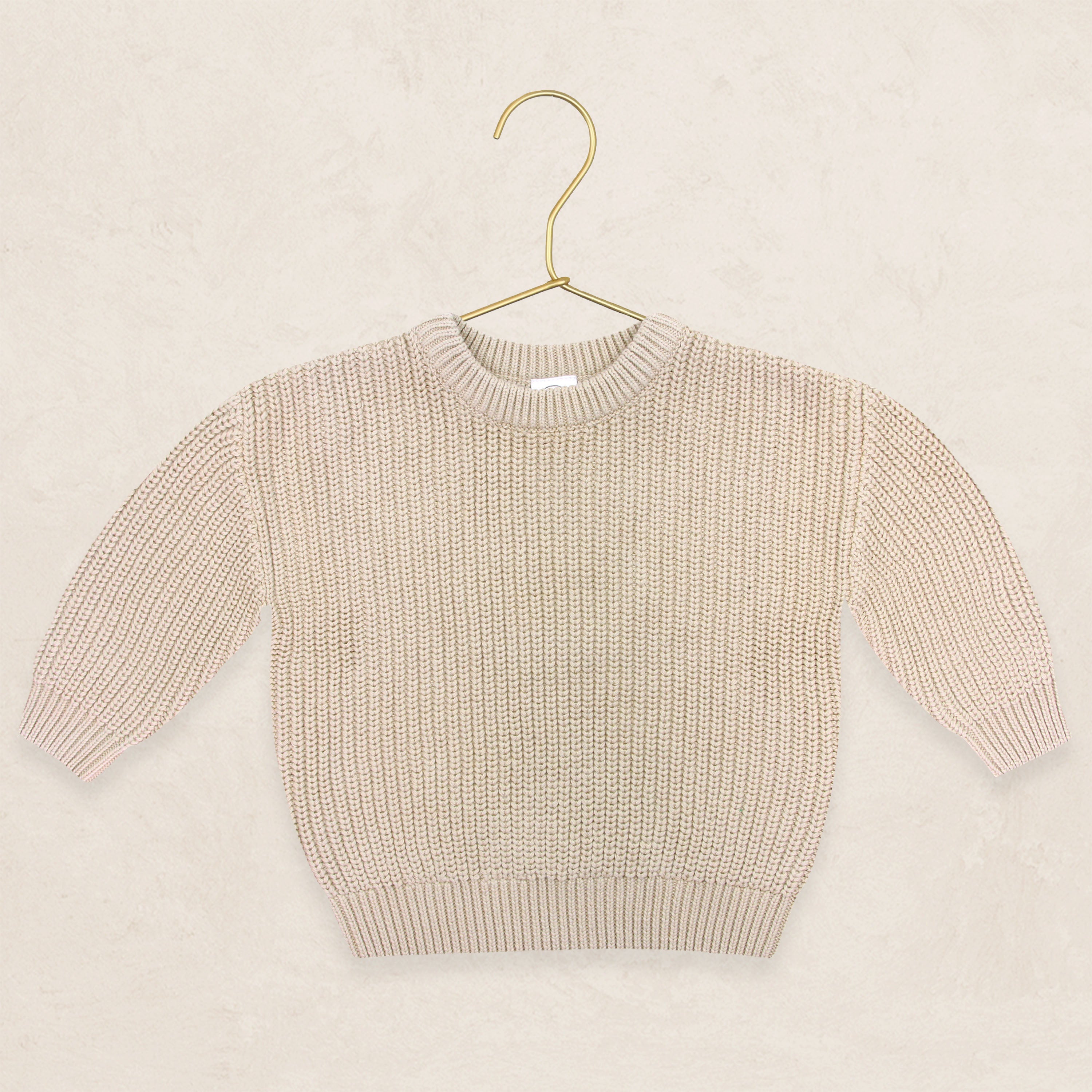 Knit Chunky Sweater - Tan