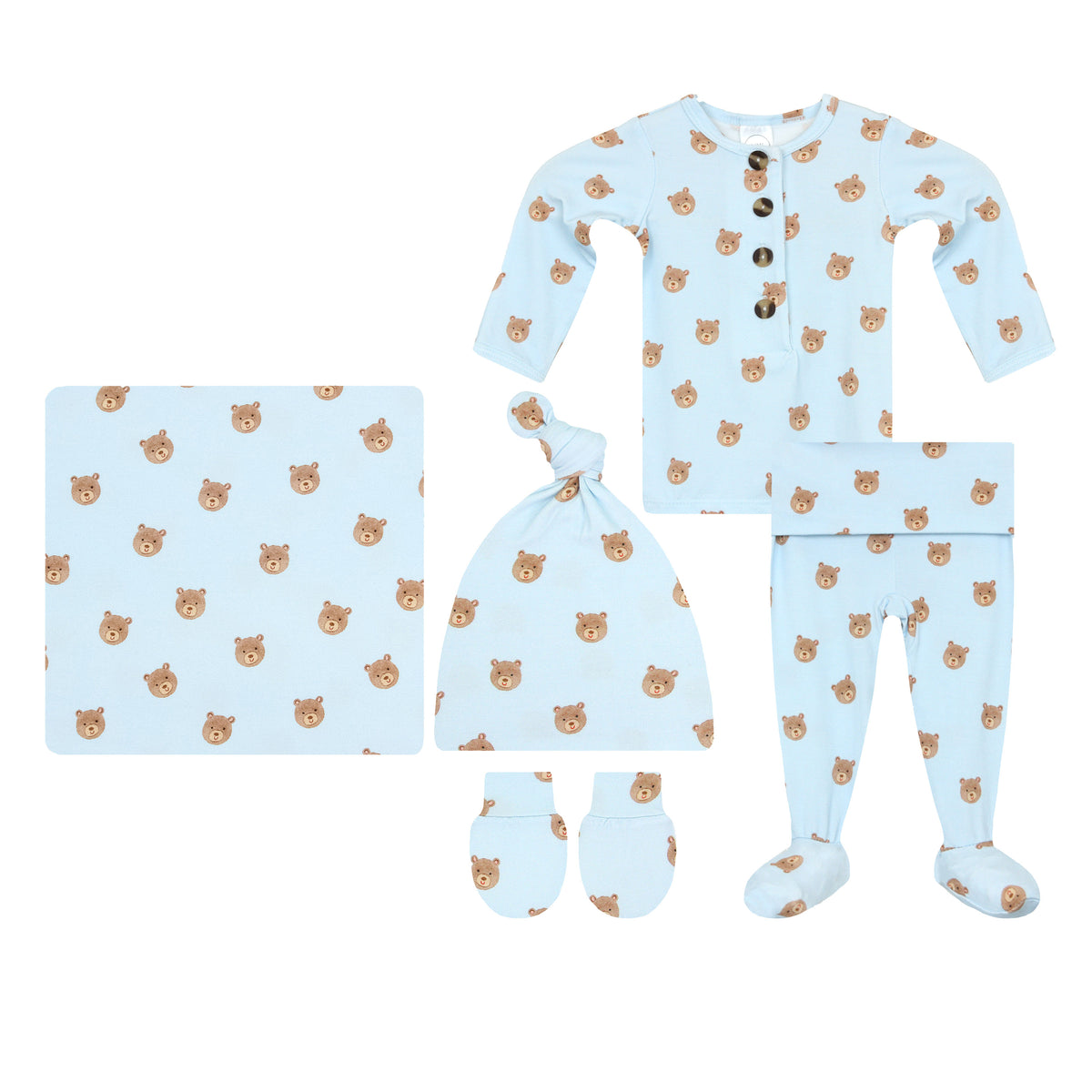 Theodore Newborn Hat Bundle + Top + Bottoms