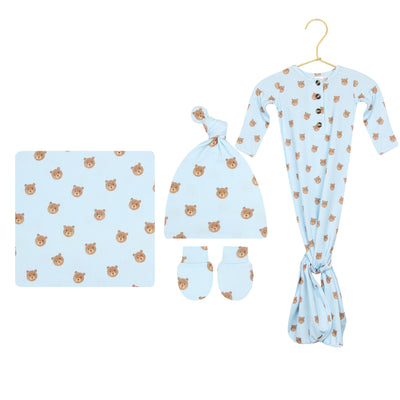 Theodore Newborn Hat Bundle + Knotted Gown