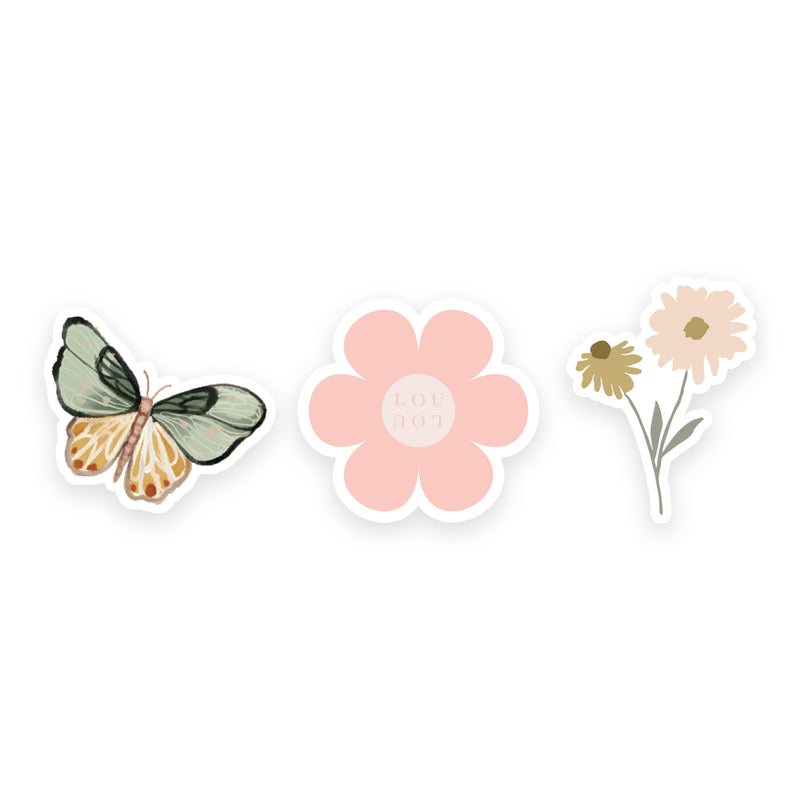 NICE MOM STICKERS |  FLOWER 3 PACK