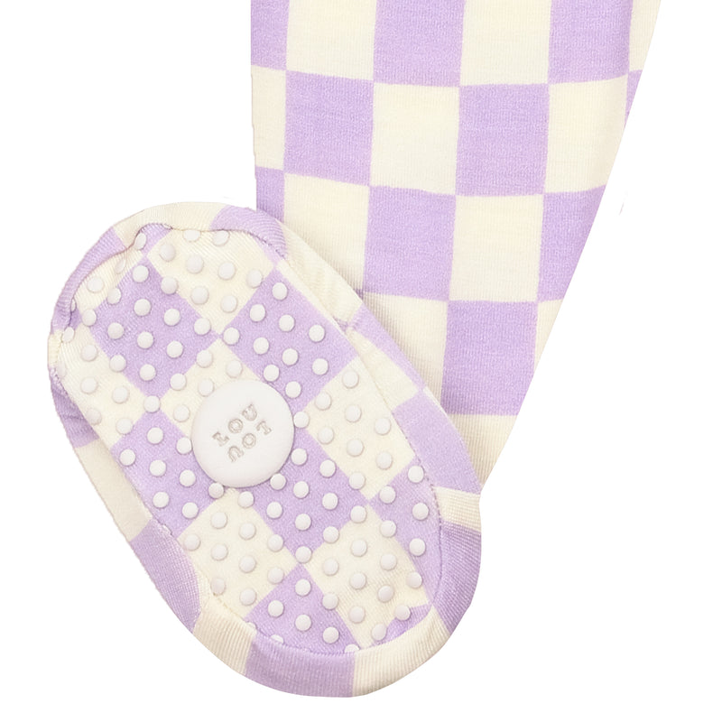 Violet Zipper Footies