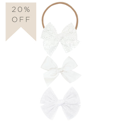 Bow 3 Pack: White