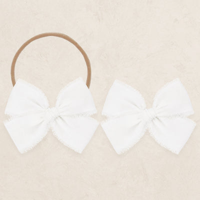 Chiffon Bow - White