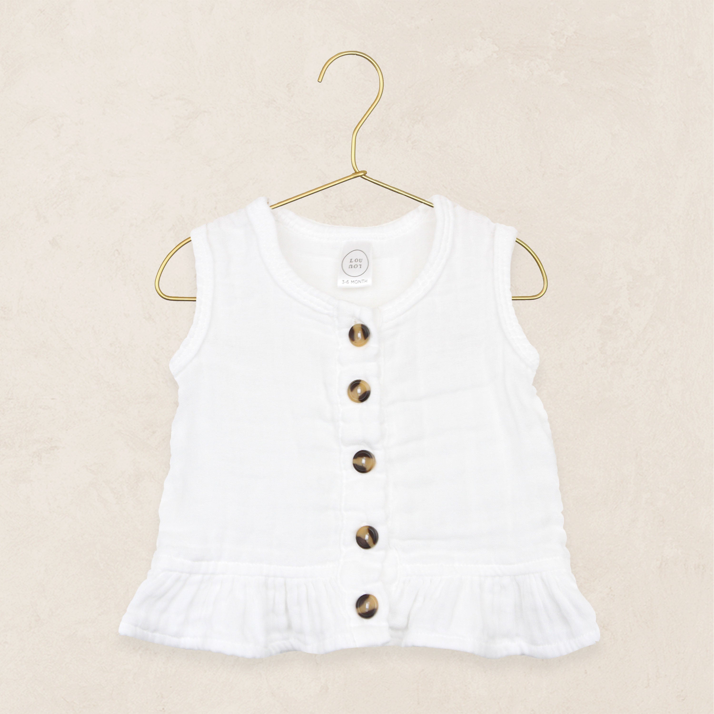 Ruffle Tank - White