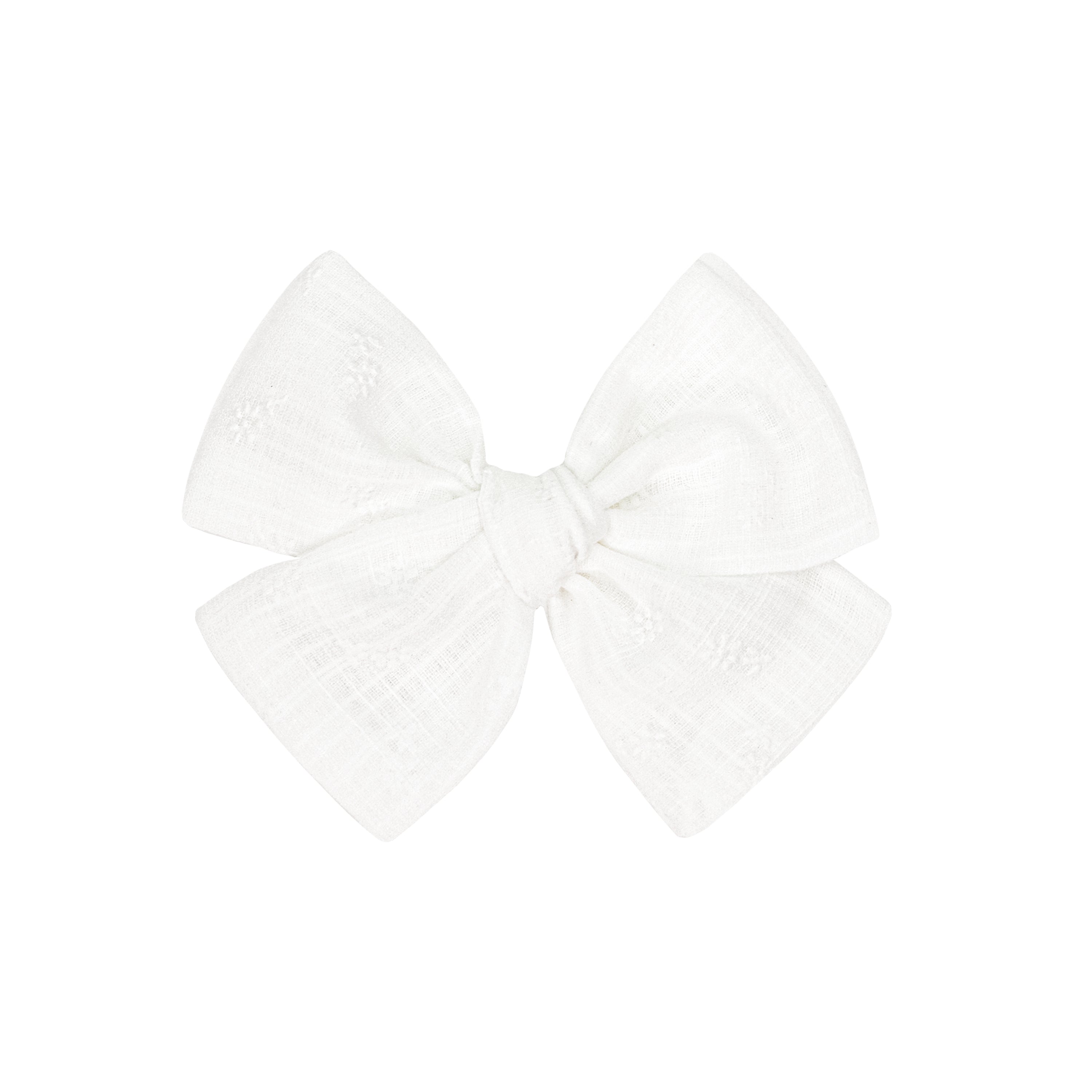 Adventure Bow - White Blossom Clip