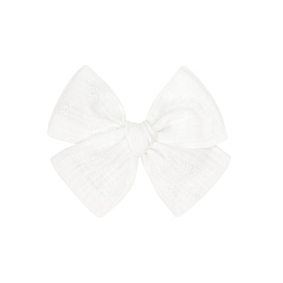Adventure Bow - White Blossom Clip