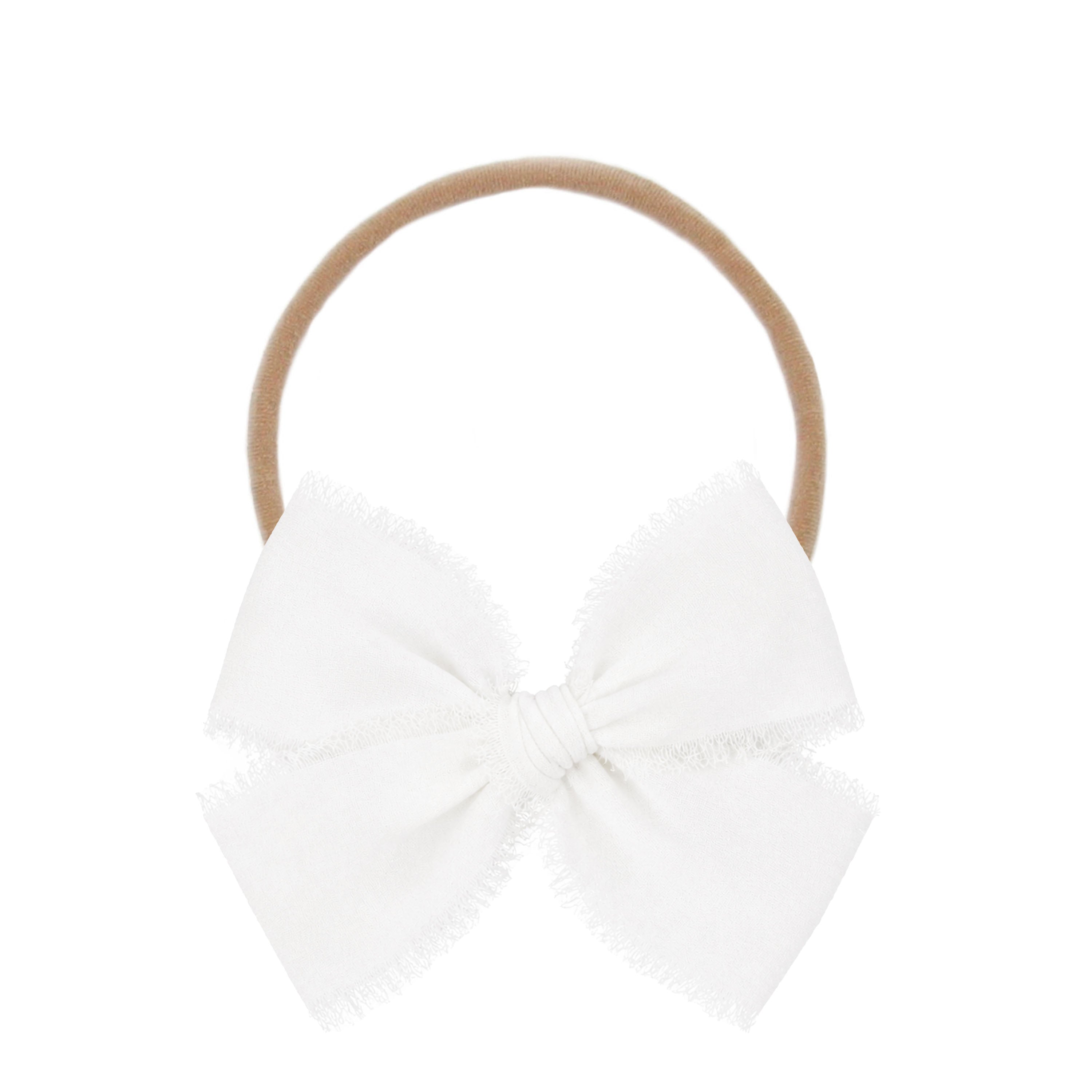 Chiffon Bow - White Headband