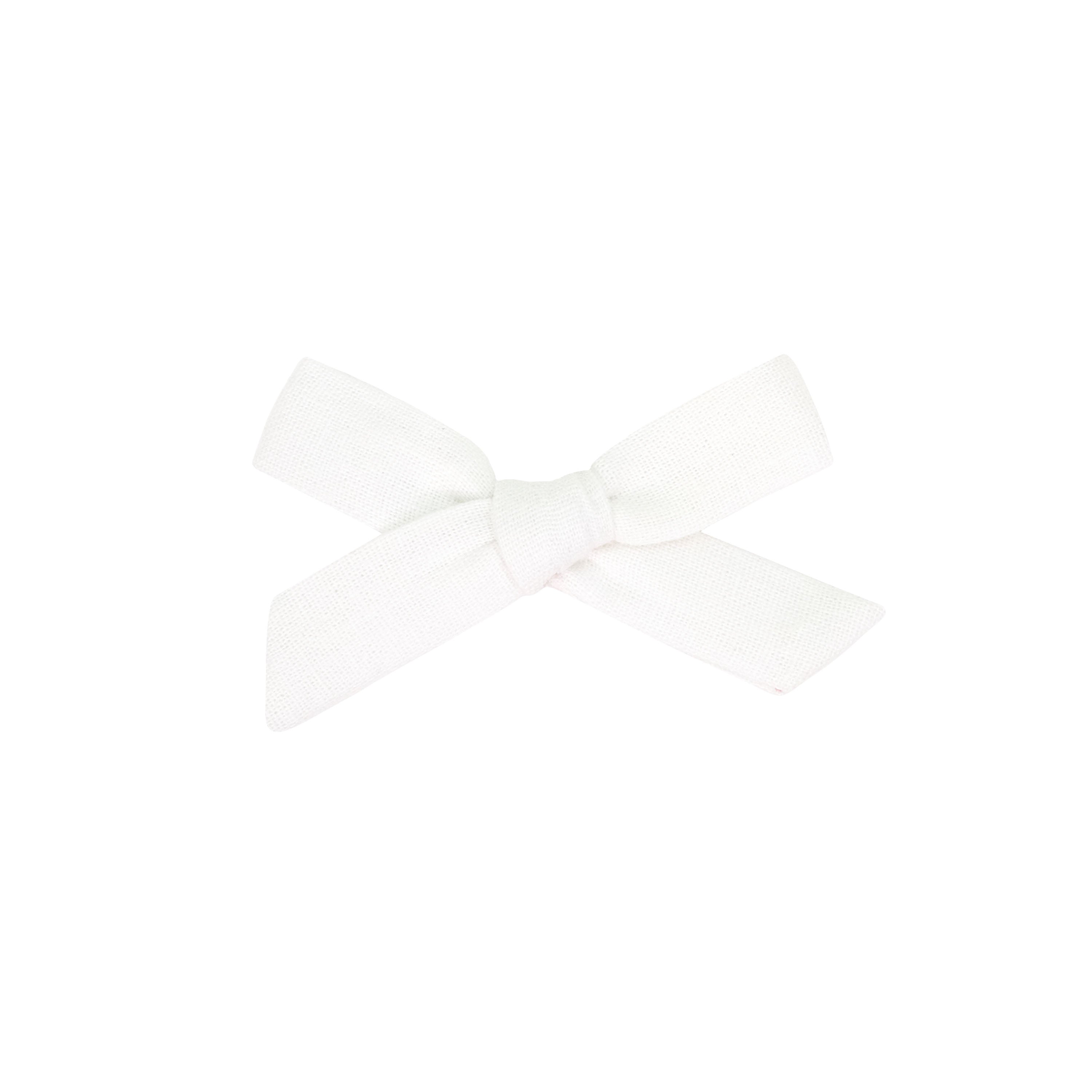 Classic Bow - White Petite Clip