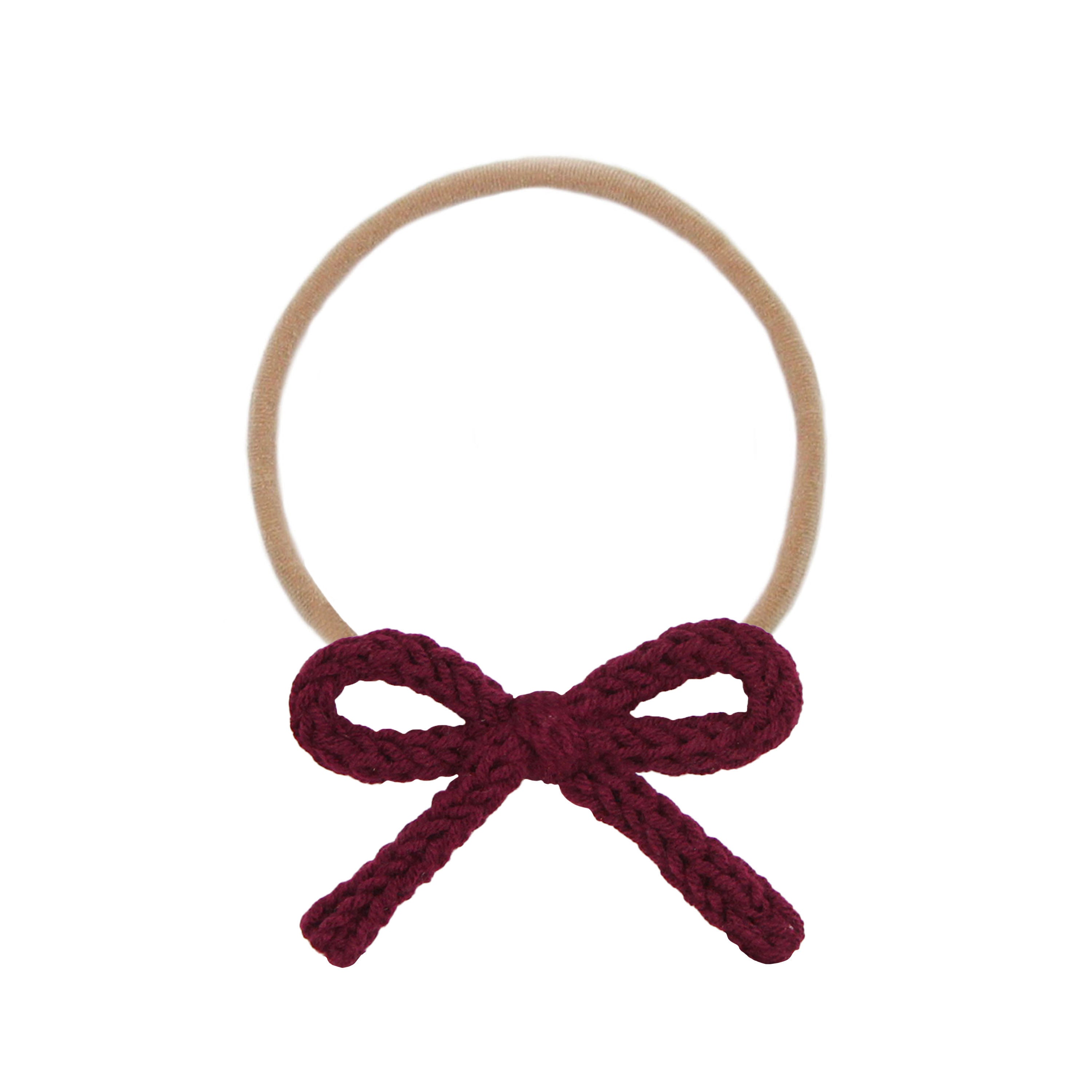 Crochet Bow - Wine