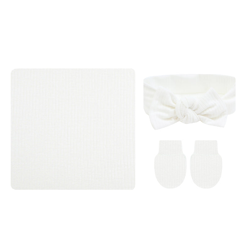 Wren Ribbed Newborn Headband Bundle (Gown)