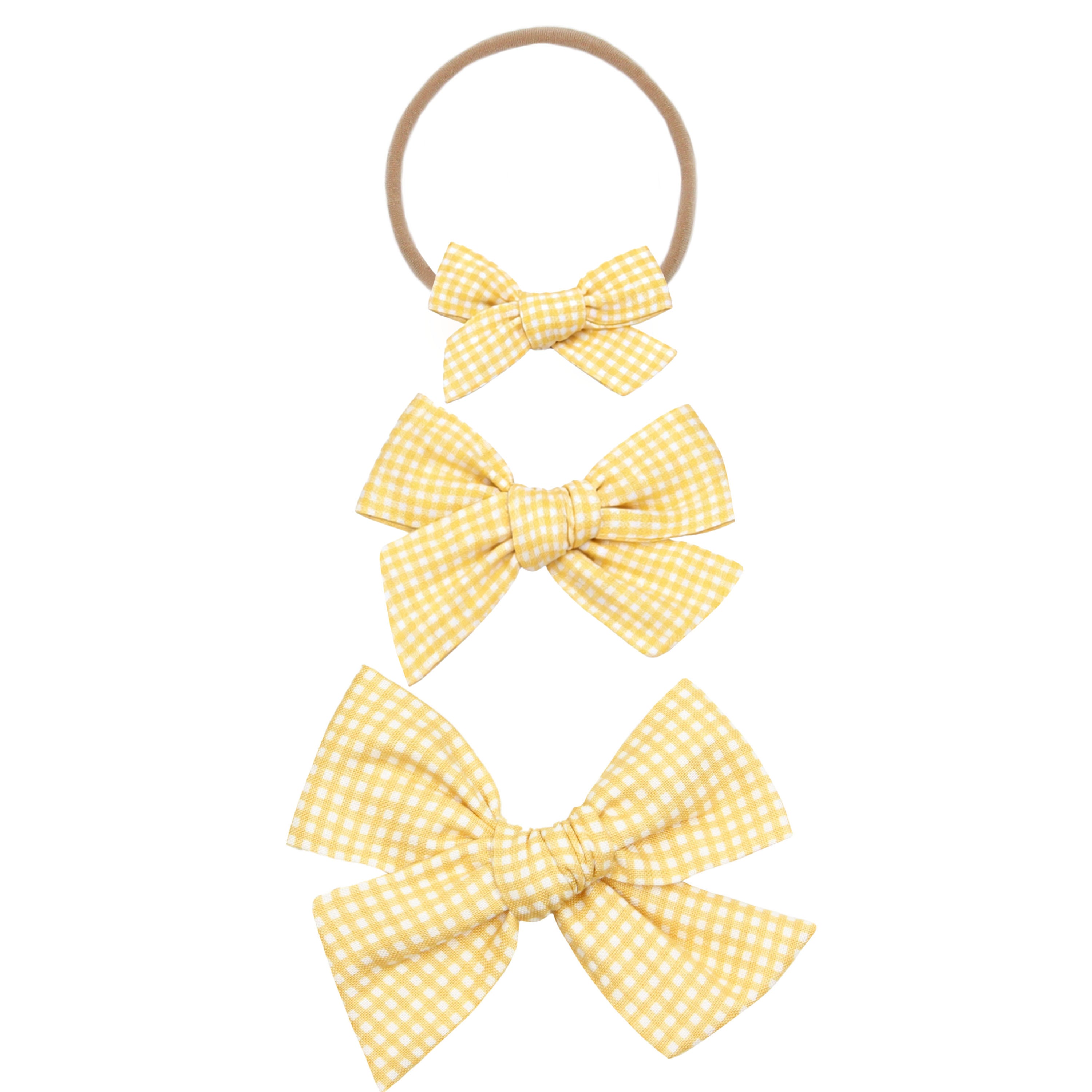 Classic Bow - Yellow Gingham
