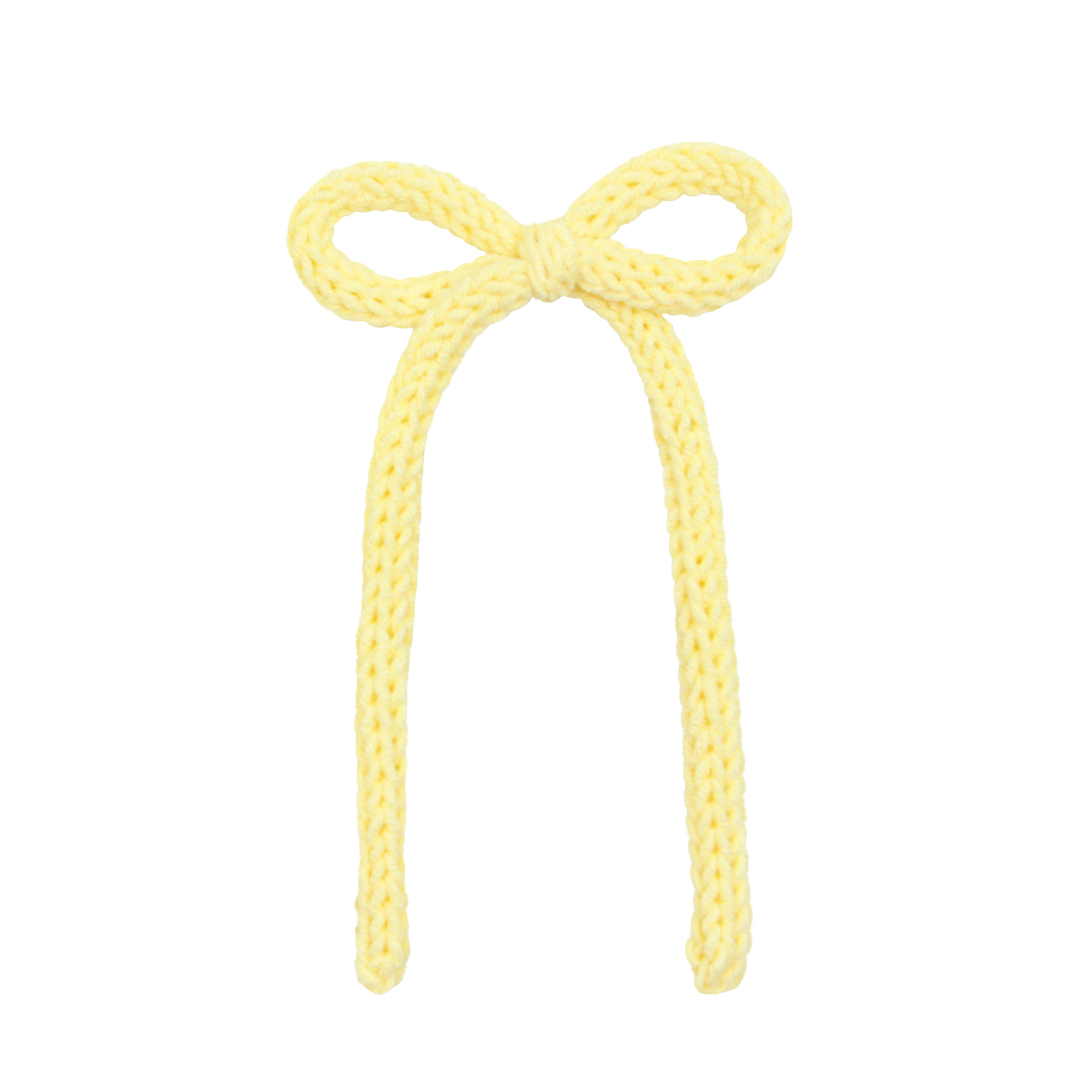 Crochet Bow - Lemonade Sash Clip
