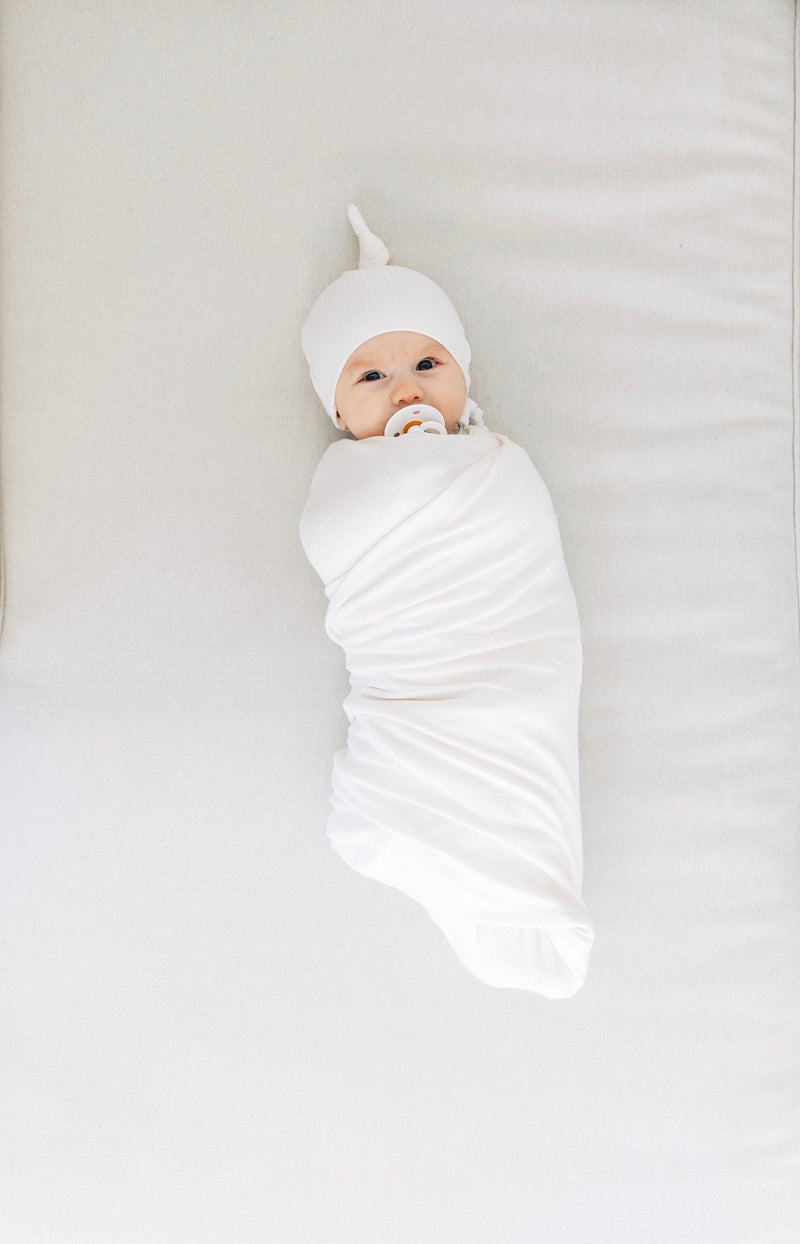 Wren Ribbed Newborn Hat Bundle (Top + Bottom)