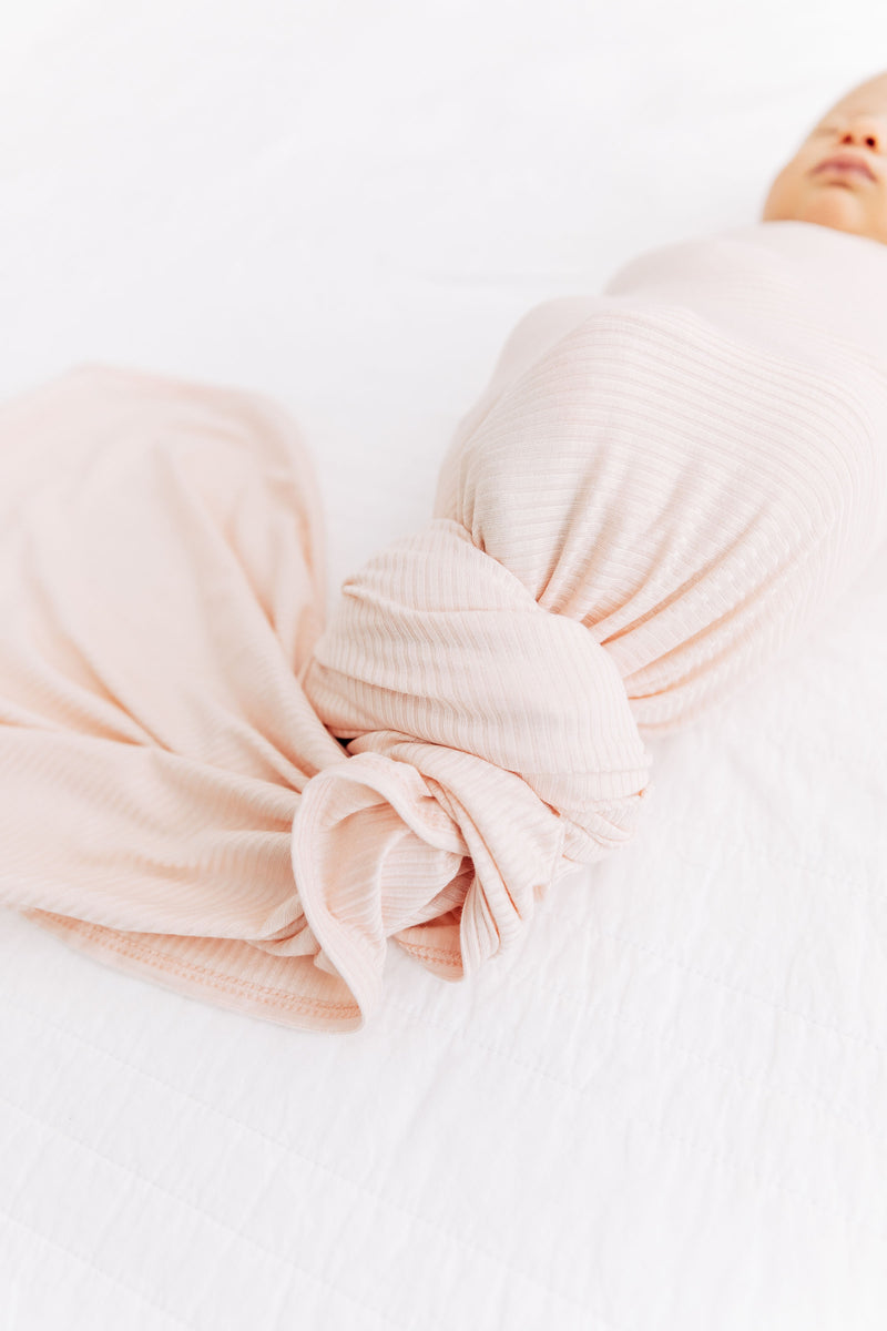 Rosie Ribbed Newborn Headband Bundle (Gown)