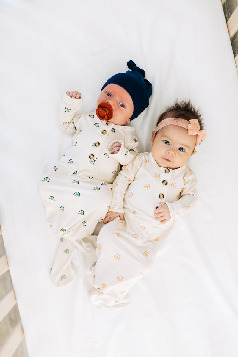 Ezra Newborn Hat Bundle (Gown)