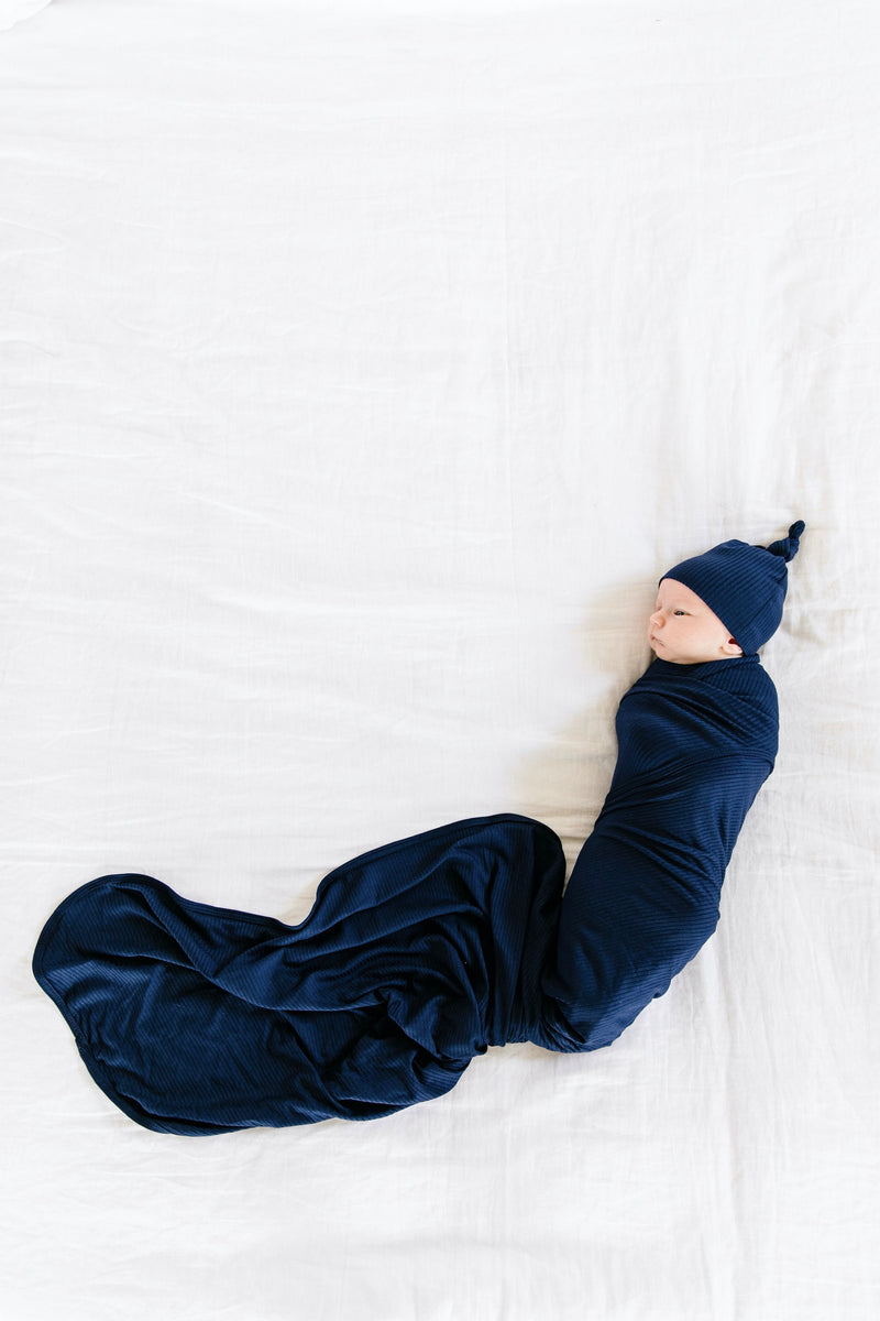 Hayden Ribbed Newborn Hat Bundle (Gown)
