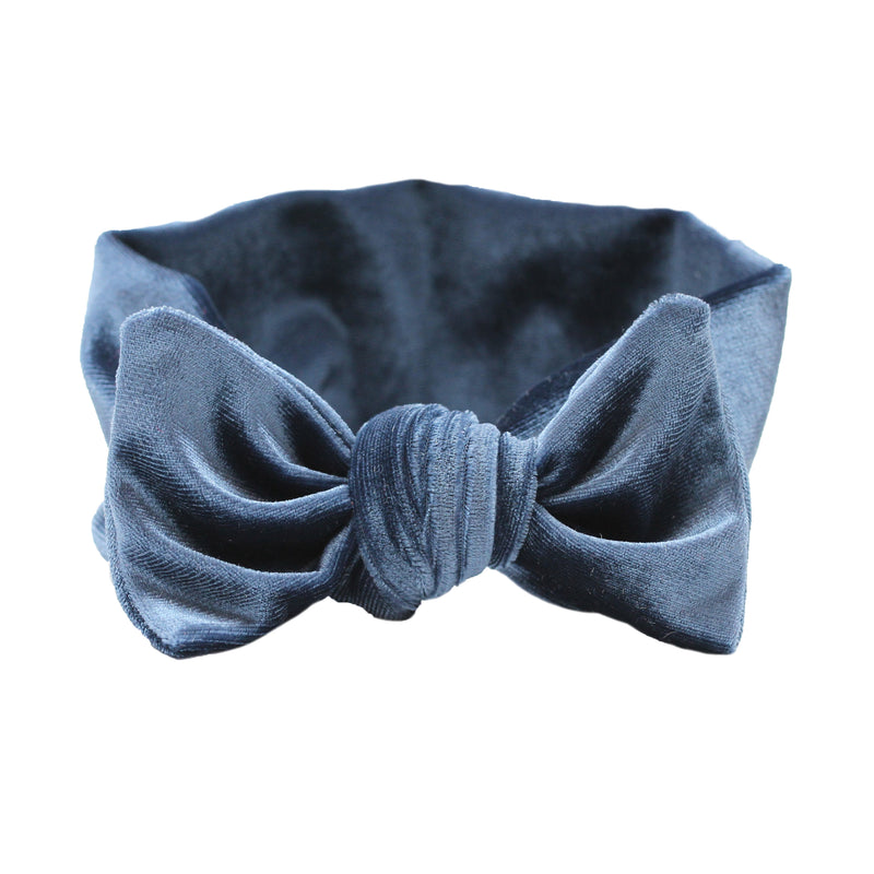 Velvet - Steel Blue Knot Headband