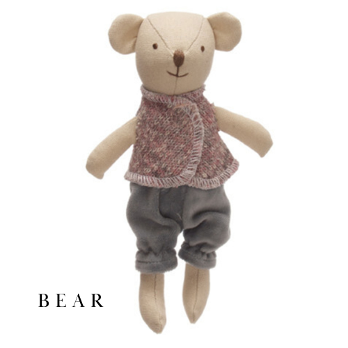 Linen Mini Animals in Clothes
