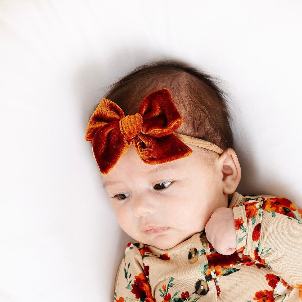 Velvet - Rust Bow Headband