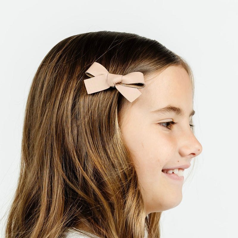 Leather - Primrose Bow Clip