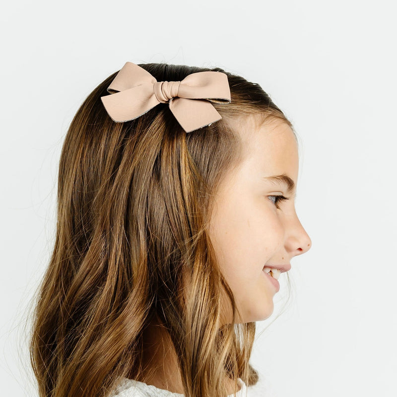 Leather - Primrose Bow Clip