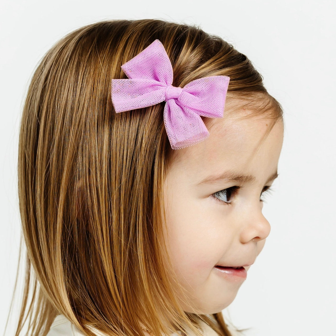 Tulle Bow - Orchid Clip