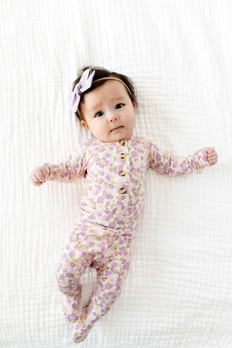 Linen Bow - Lavender Headband