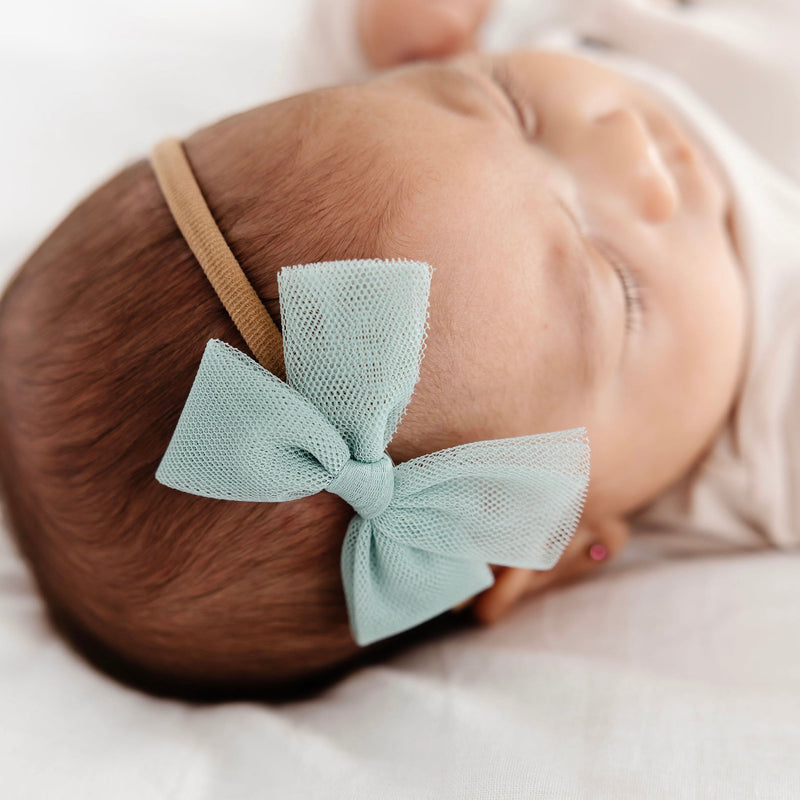 Tulle Bow - Sea Glass Headband