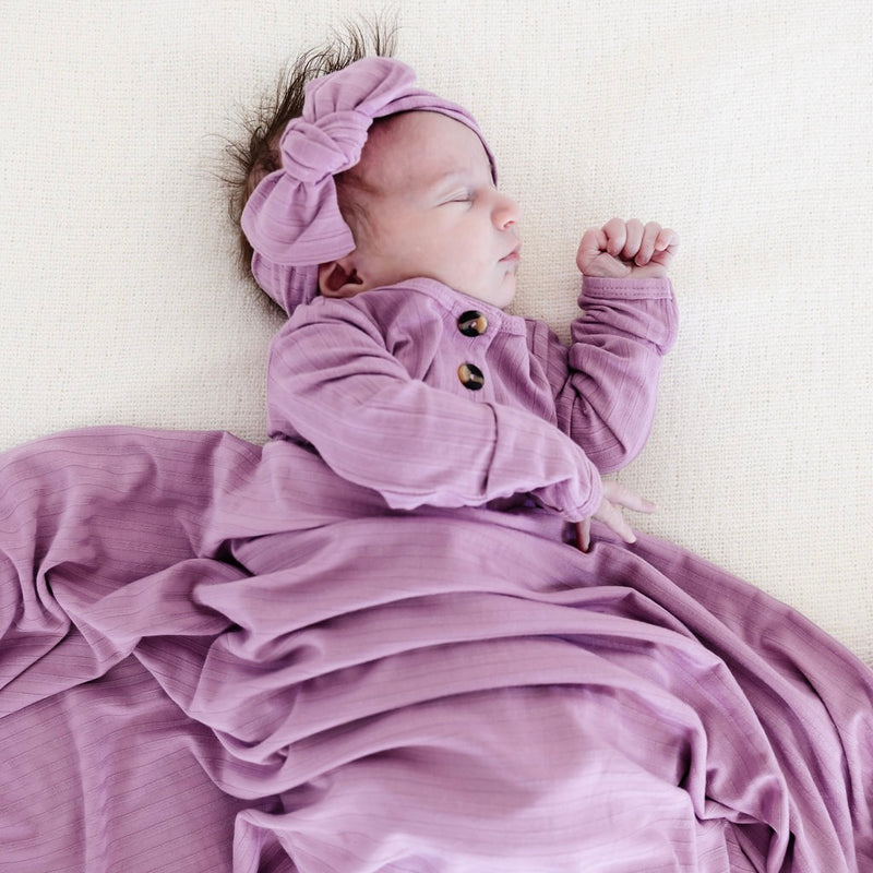 Juliet Ribbed Newborn Headband Bundle (Gown)